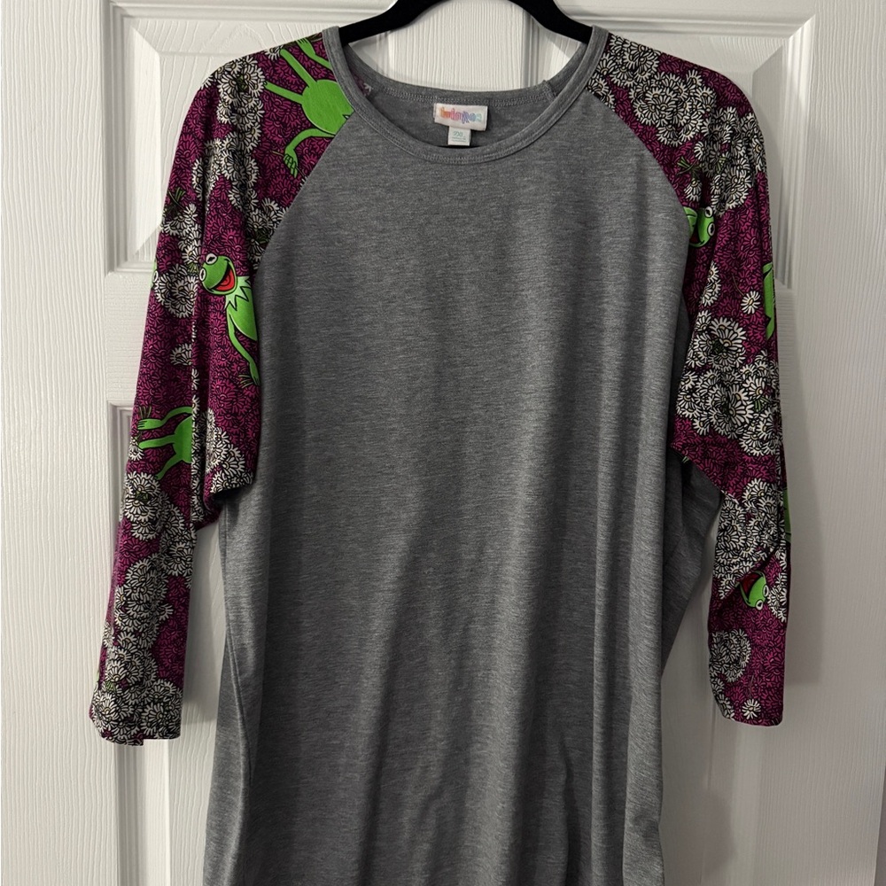 LuLaRoe Kermit Randy Baseball Shirt